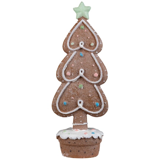 Northlight 11.5" Gingerbread Cookie Christmas Tree with Icing and Star Decoration in Brown | Michaels®